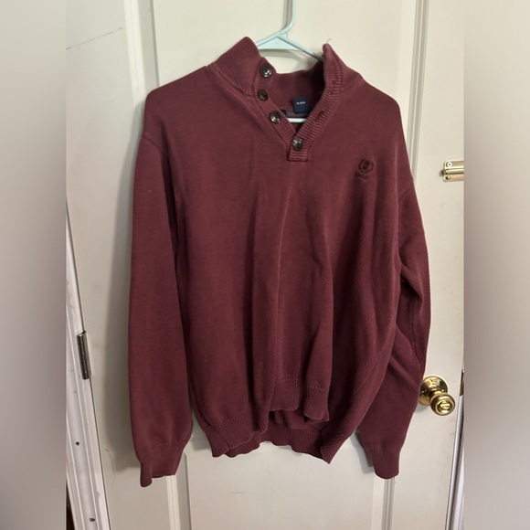 Izod Red Crewneck Sweater Cozy Cotton Blend - Picture 1 of 2